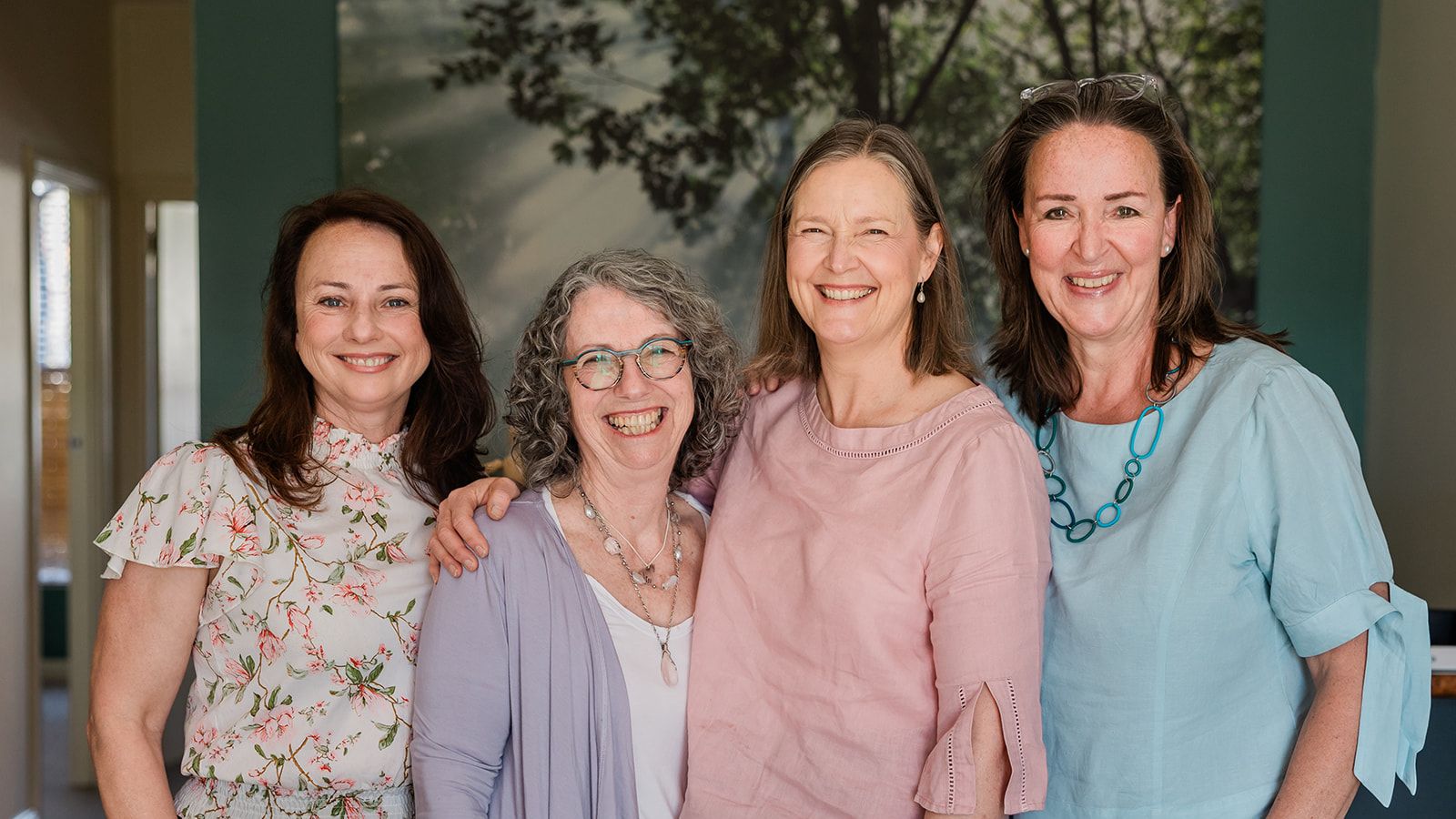 Independent counsellors Bronwyn, Annie and Conny with play therapist Nicky