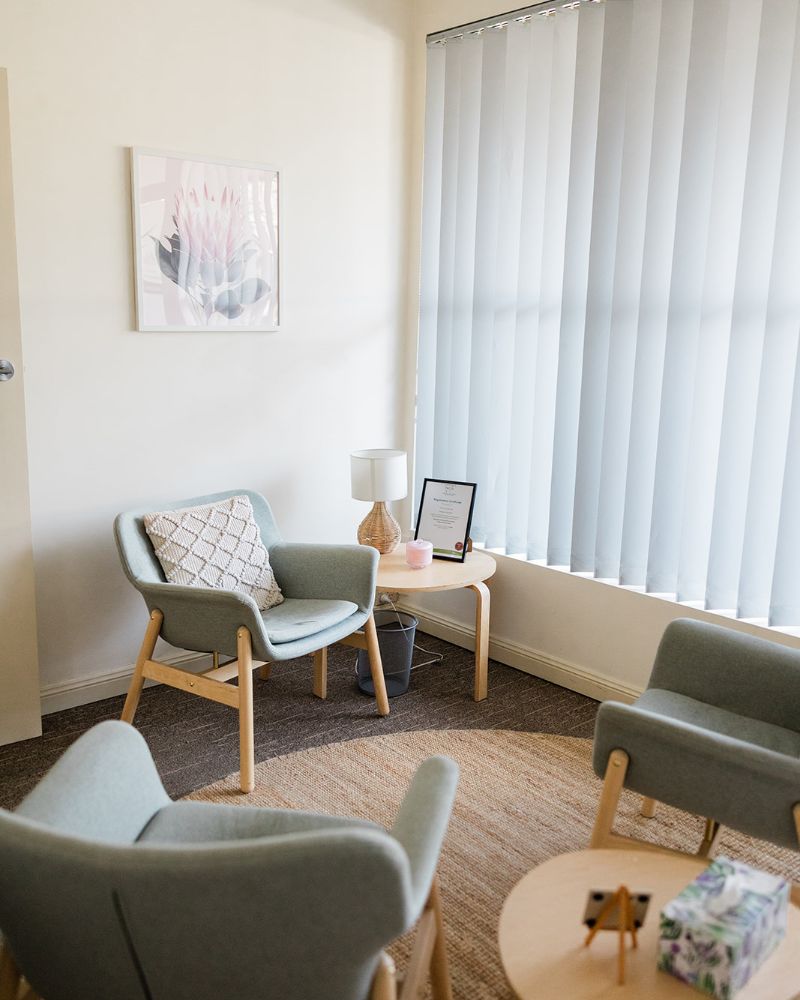 Counselling room with armchairs