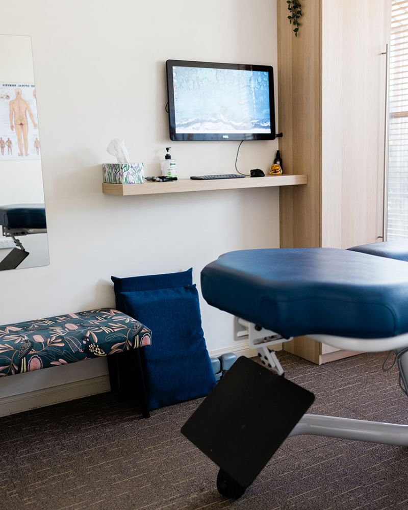 Chiropractic treatment room